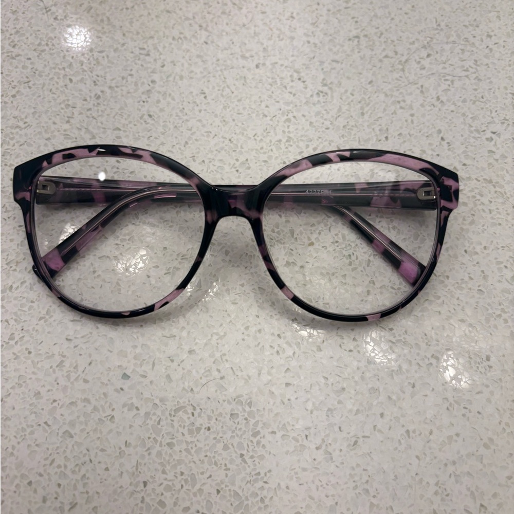 Translucent Purple Cat-Eye Glasses
